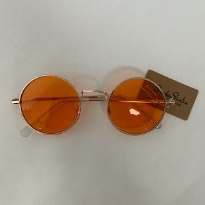 Orange Shade Shaks Round Circle Lens Sunglasses